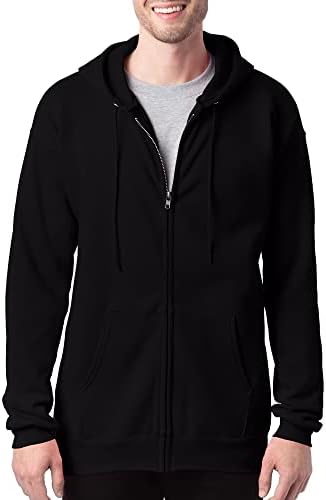 Hanes Ultimate Full-Zip Hoodie, Men's Hooded Fleece Sweatshirt with Zipper