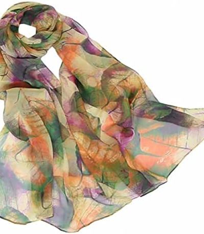 Pokeedioty Scarfs for Women Lightweight Scarves Elegant Floral Pattern Sheer Scarfs Shawls Wraps
