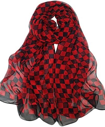 Pokeedioty Scarfs for Women Lightweight Fashion Scarves Elegant Floral Pattern Sheer Scarfs